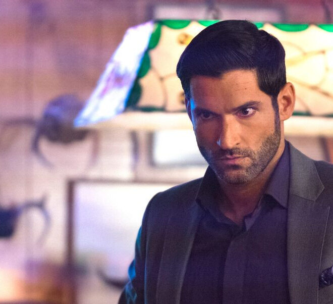 Lucifer Morningstar with Detective Chloe Decker in the television show Lucifer.