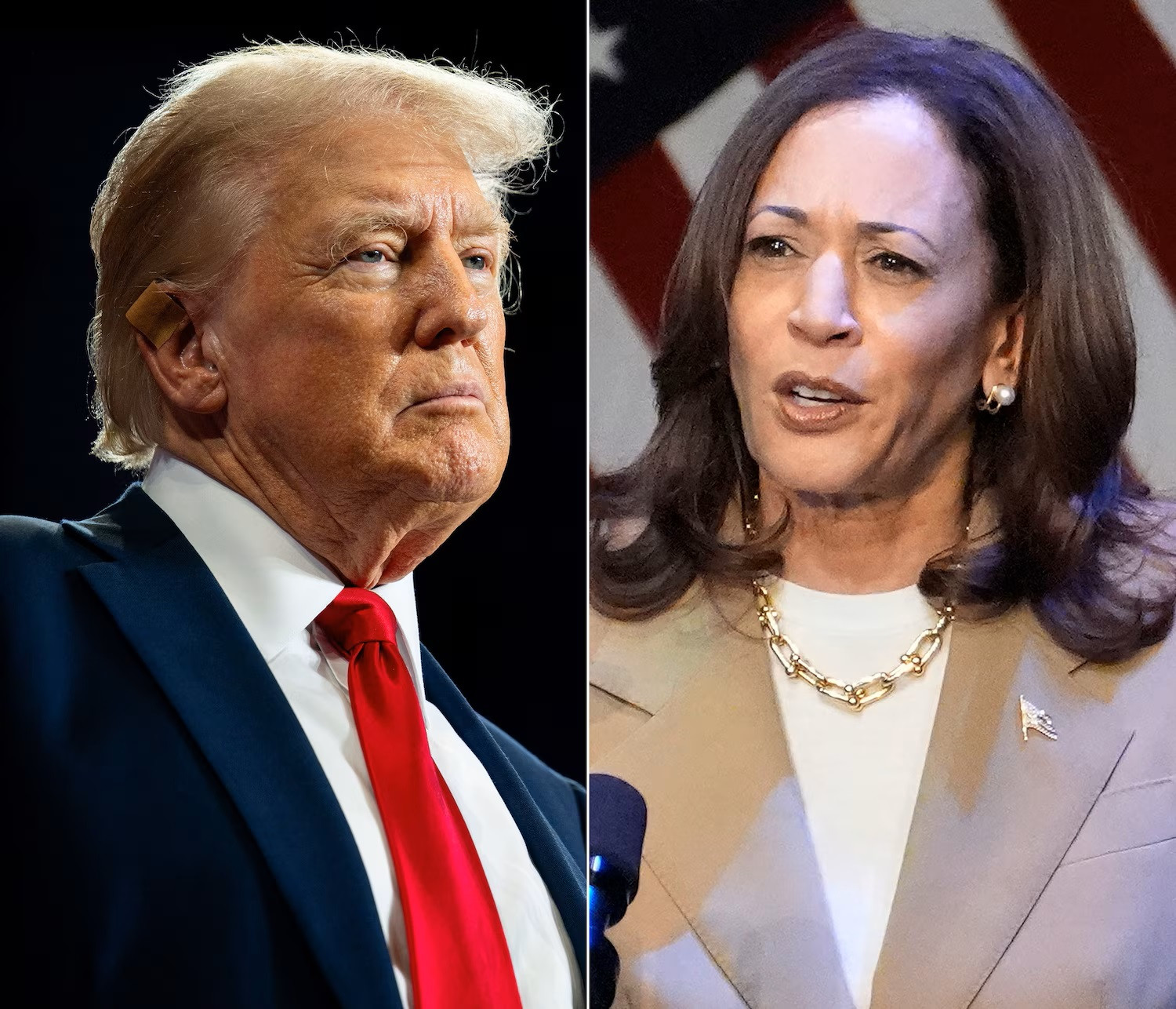 Kamala Harris and Donald Trump, candidates in the 2024 Presidential Debate