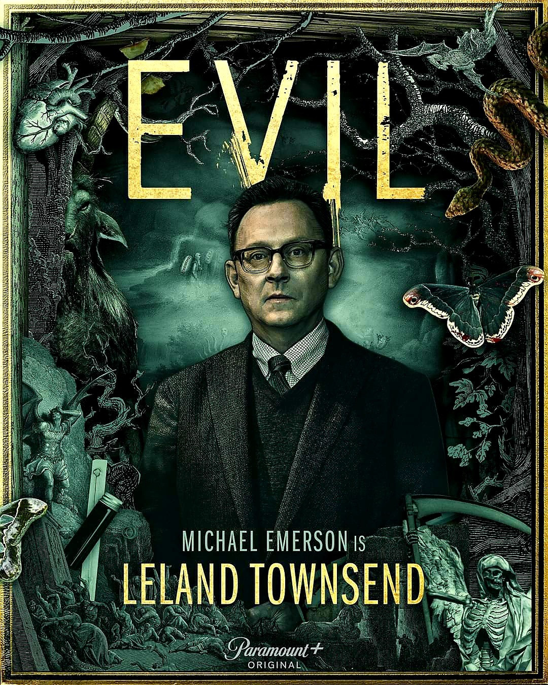 Michael Emerson as Leland Townsend in the horror TV show Evil