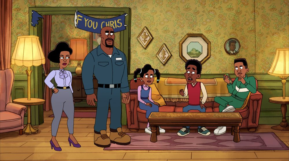 Promotional image featuring the main cast of Everybody Still Hates Chris animated series.