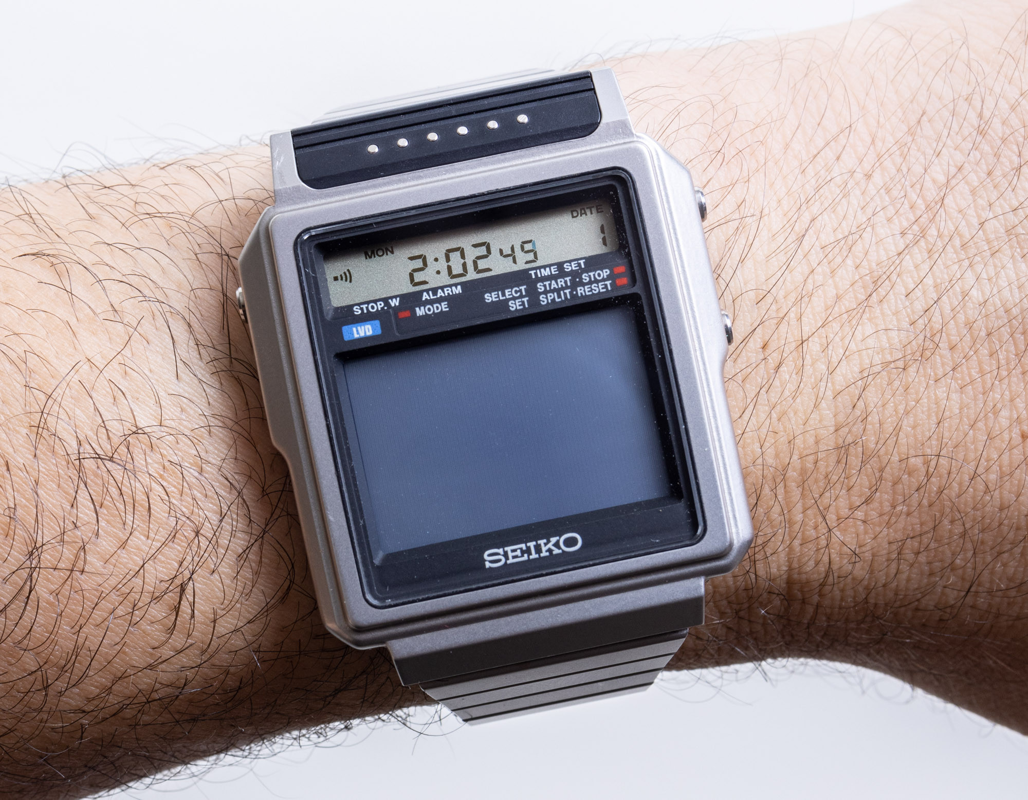 Vintage Seiko TV Watch with receiver and headphones.