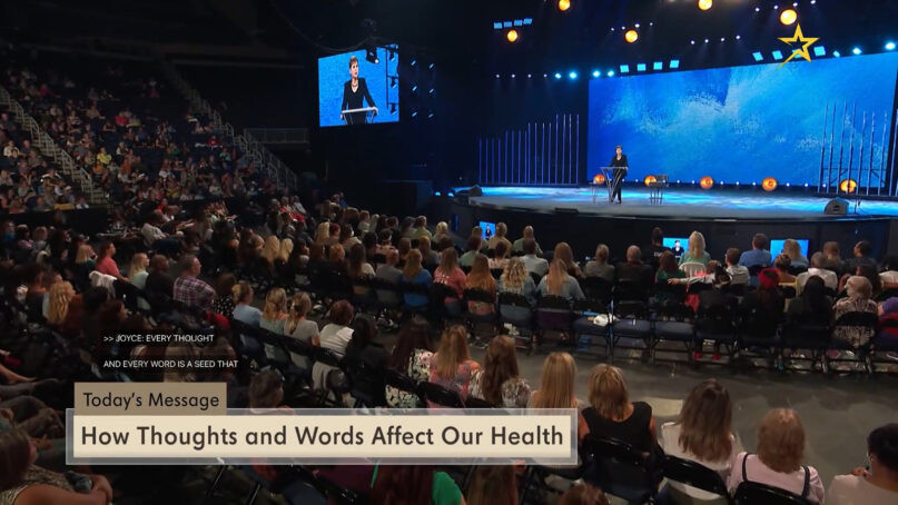 Joyce Meyer on the set of "Enjoying Everyday Life."