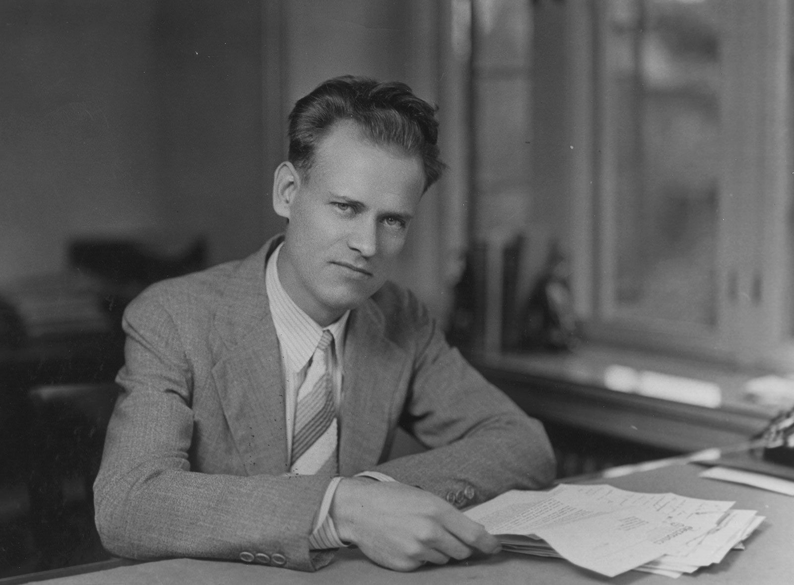 Philo Farnsworth in his television research lab in 1936