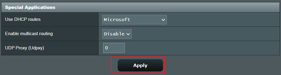 Applying IPTV Settings on ASUS Router