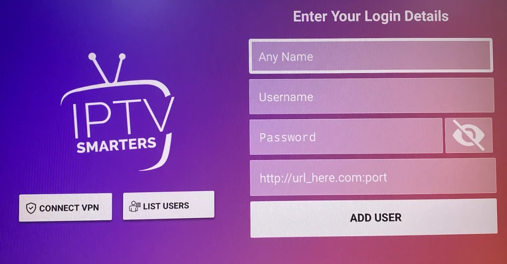 Enter Xtream Codes API