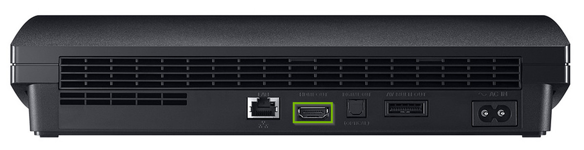 PS3 rear HDMI port