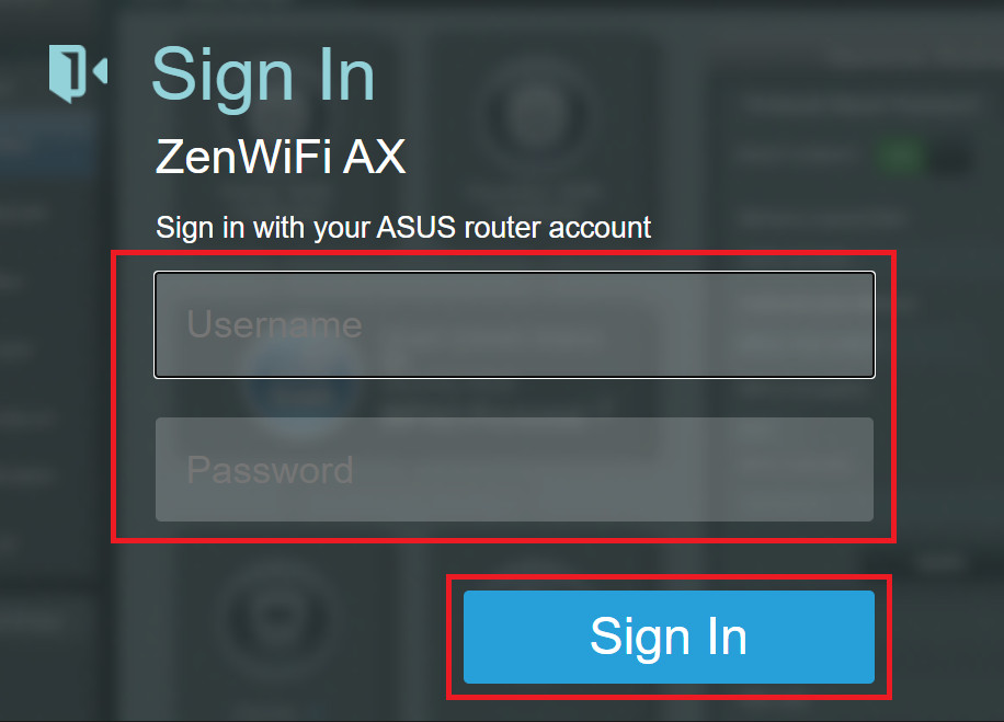 Logging into the ASUS Router