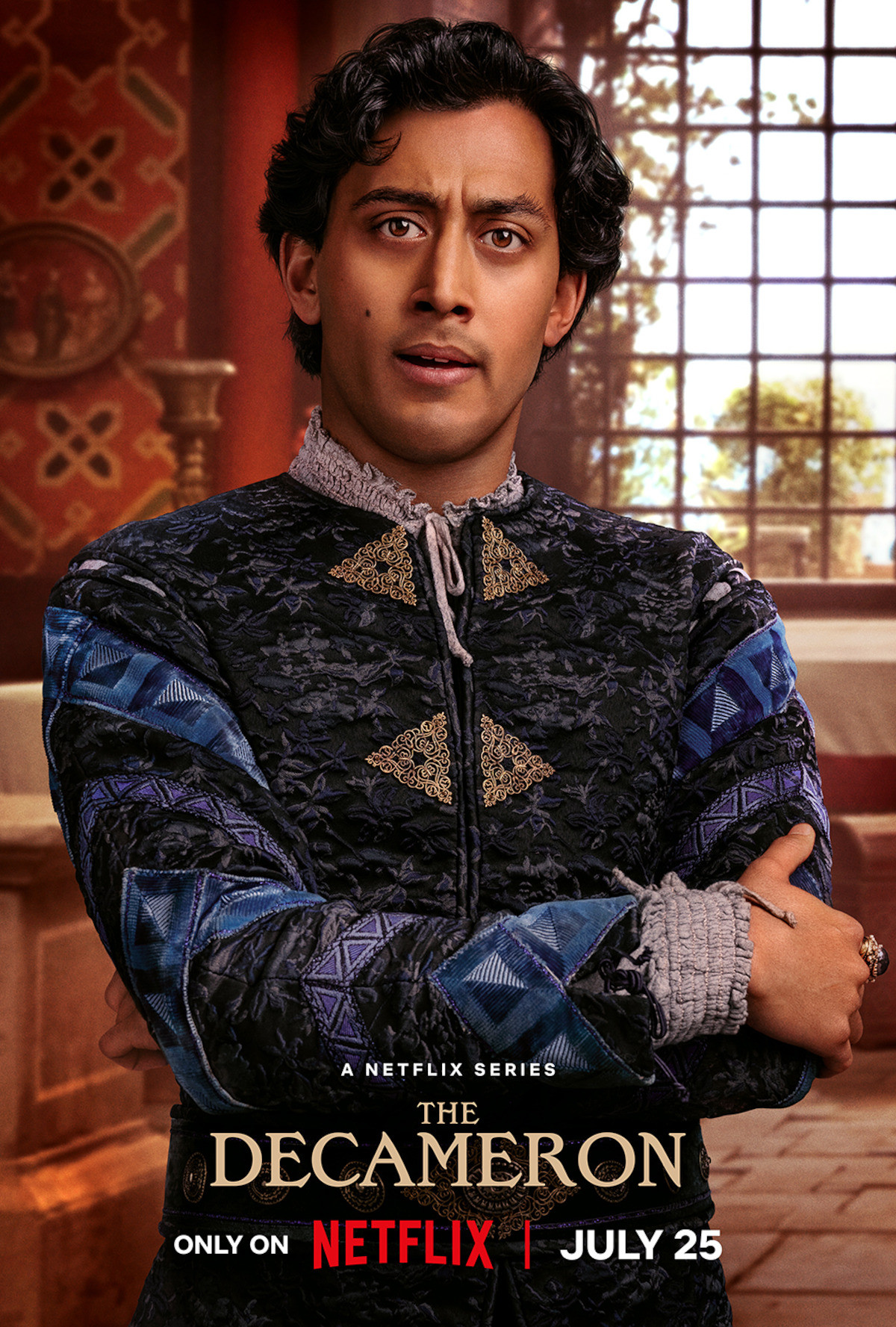 Karan Gill as Panfilo in ‘The Decameron’ Season 1.