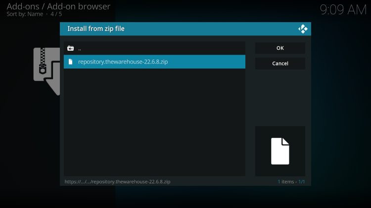click repository.thewarehouse.zip