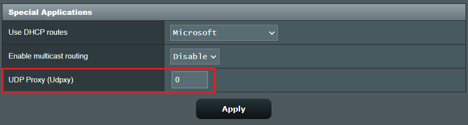 Configuring UDP Proxy (Udpxy)