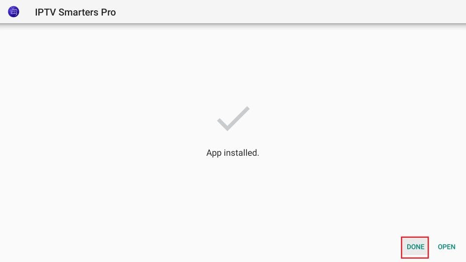 Completing the installation and choosing to open or done