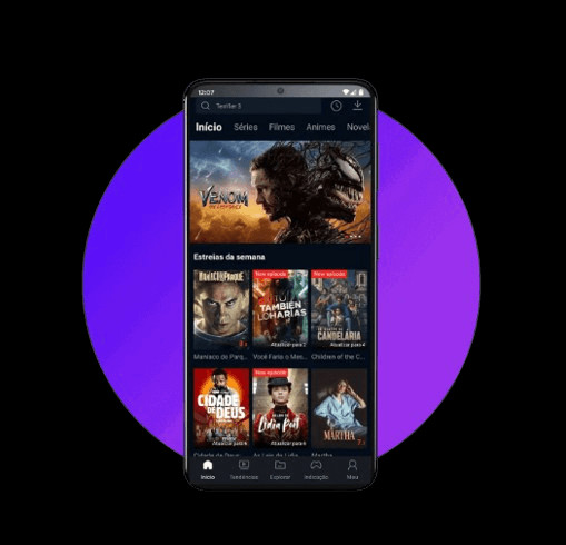 A person using an IPTV Pro app on their smartphone, highlighting the convenience of streaming content on mobile devices.