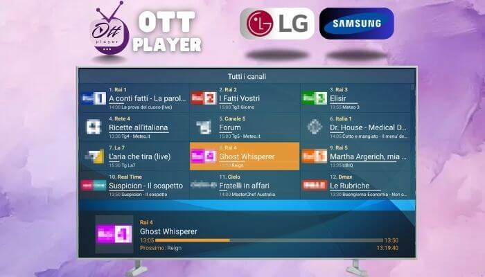 OTT Player as one of the best IPTV apps for smart TVs