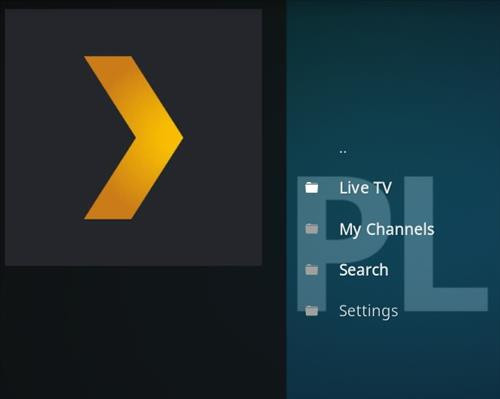 Plex Live Kodi Addon Interface