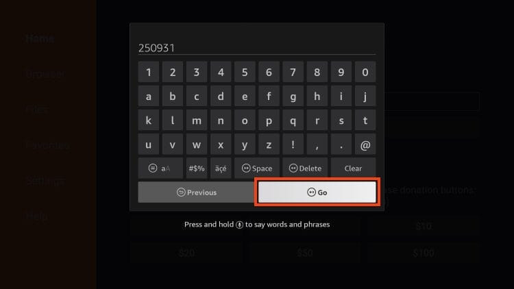 type 250931 to install sparkle tv via troypoint toolbox