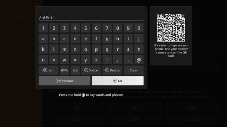 Enter the code