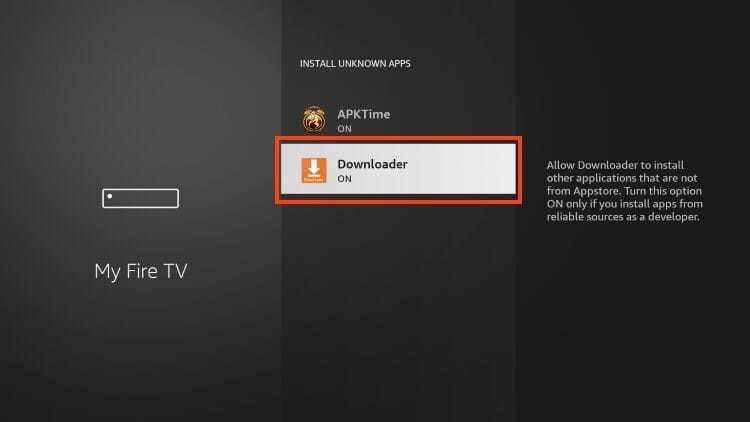 Turn on Unknown Apps