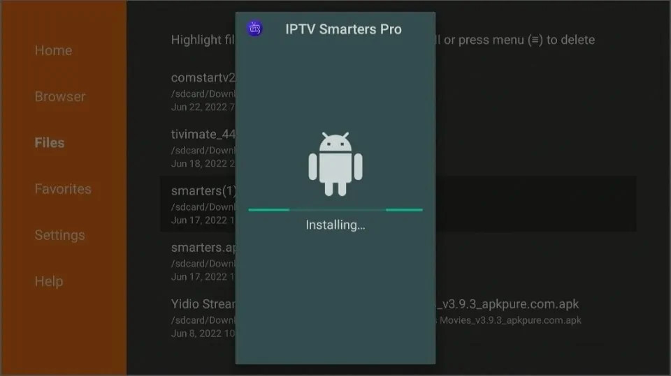 installing iptv smarters pro