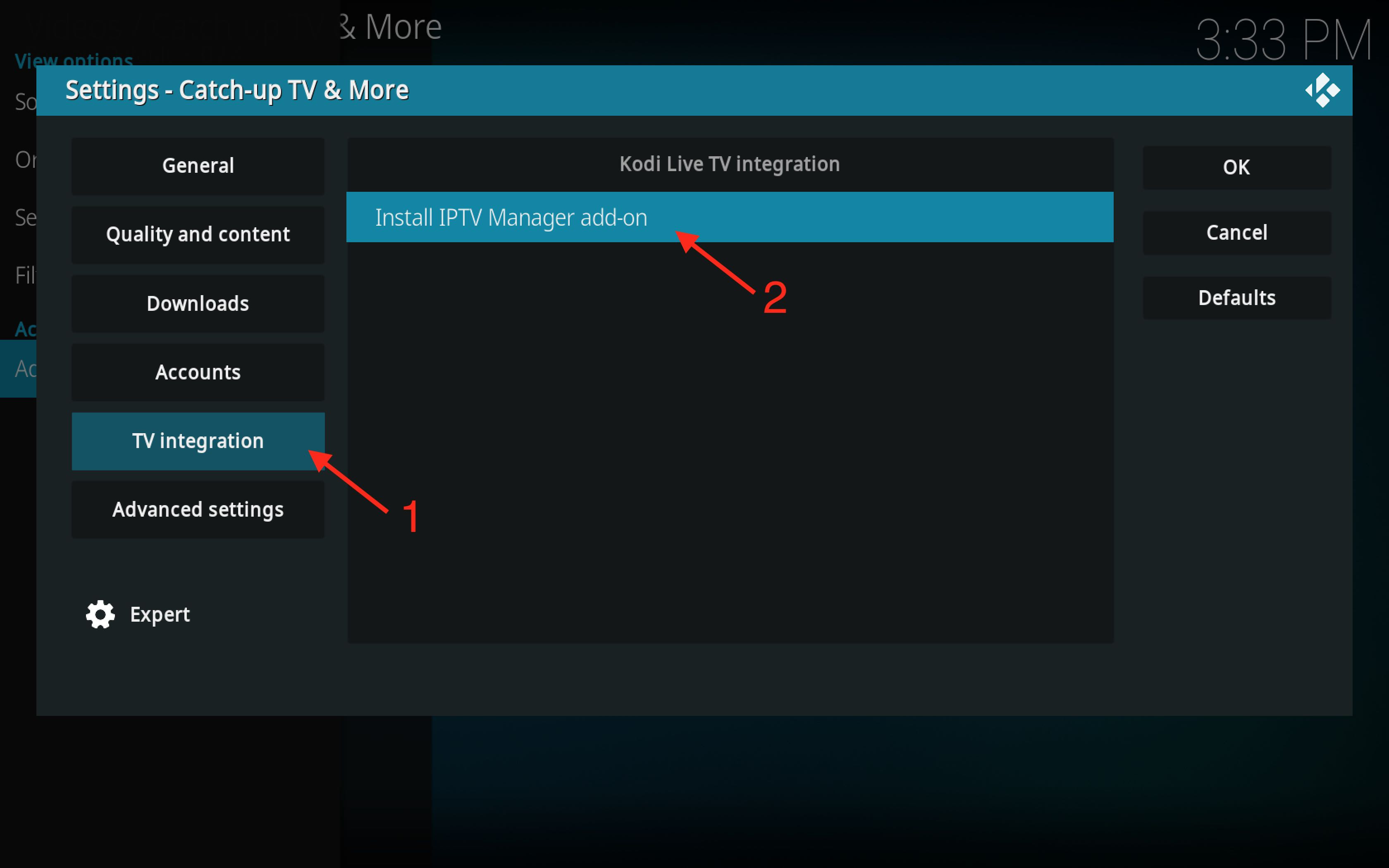 TV Integration Section