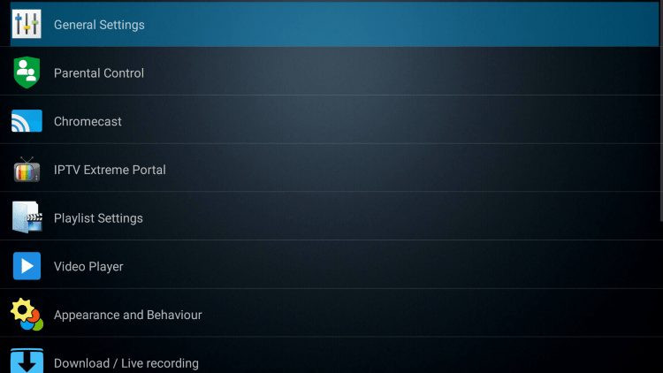 iptv extreme pro settings