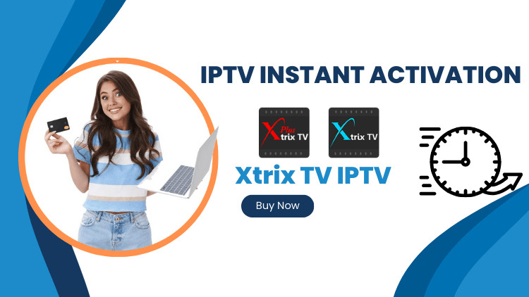woman enjoying monster television on her tablet with iptv instant access