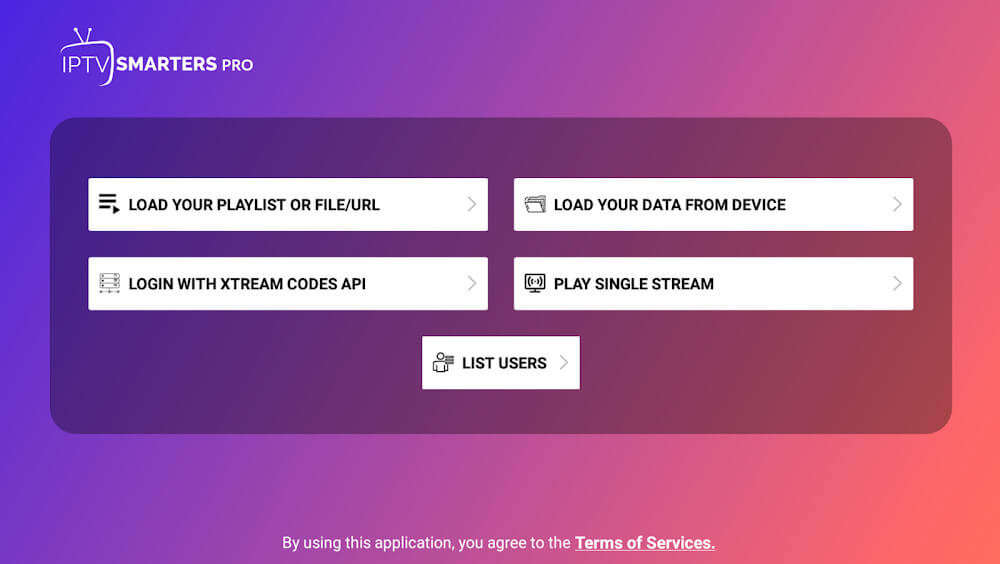 IPTV Smarters Pro Interface