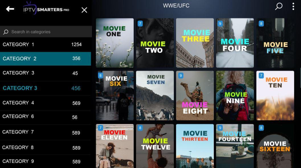IPTV Smarters Interface
