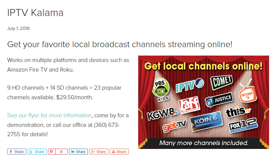 Signing Up for IPTV Tenino