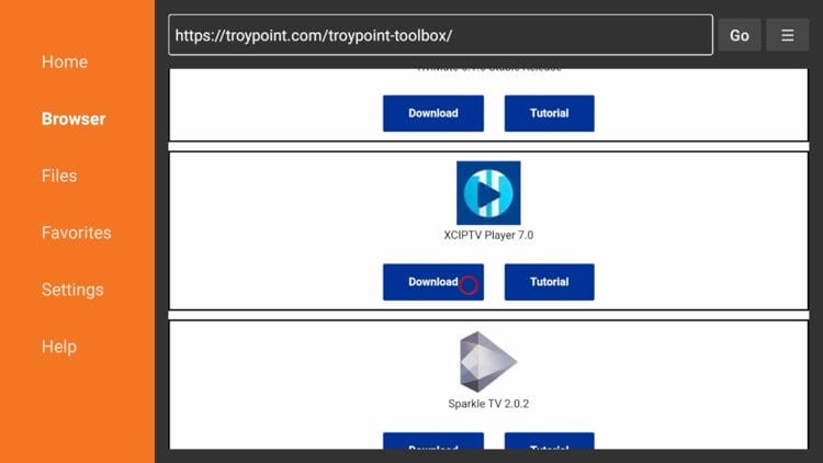 Installing XCIPTV from TROYPOINT Toolbox