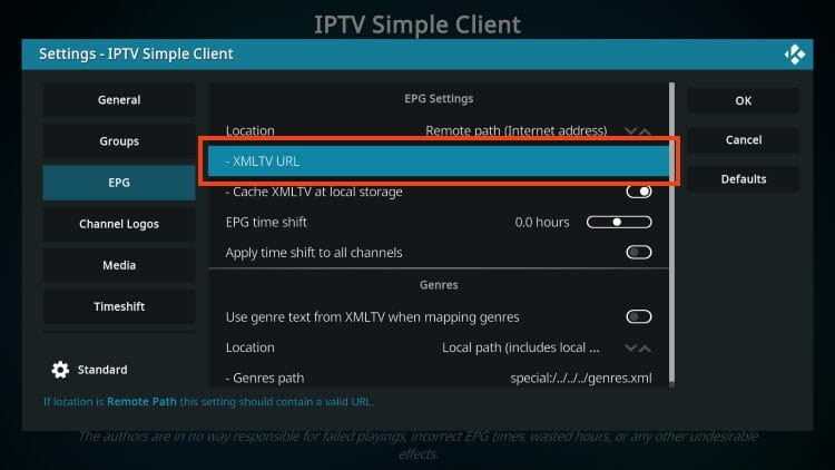 choose iptv simple client again