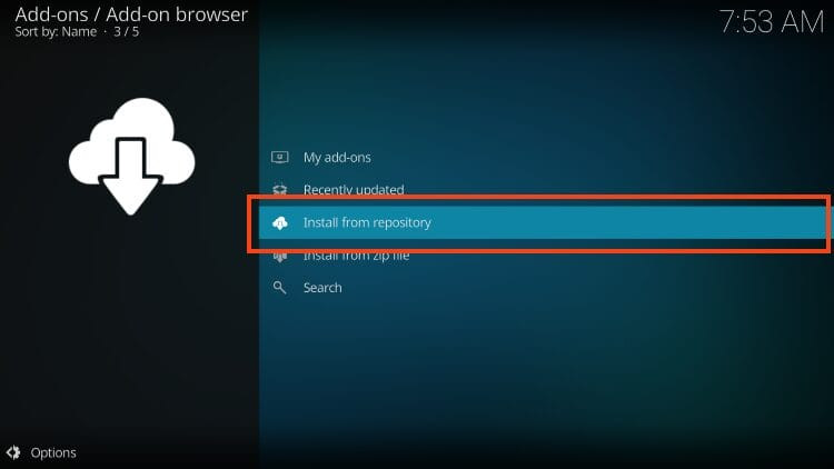 choose install from repository