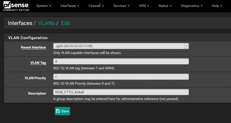 pfSense Web Interface