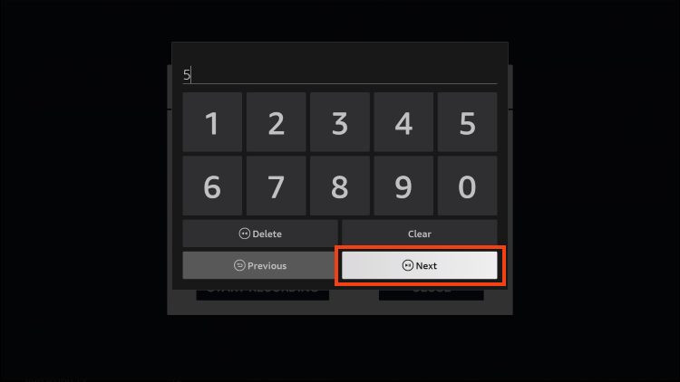 choose recording time and click next
