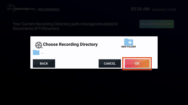 click ok