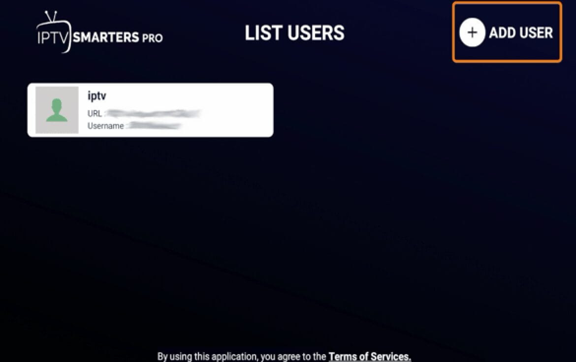 Select Add User.