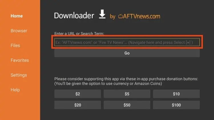 Click the search box.