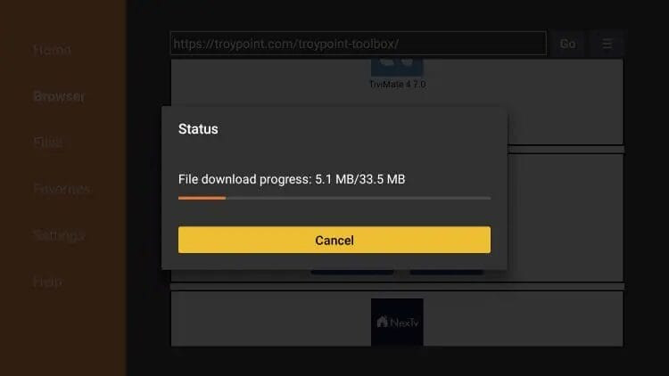 Wait a few seconds for the live TV player to download.