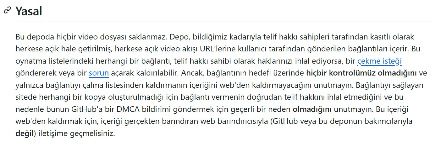 Legal warning for IP TV